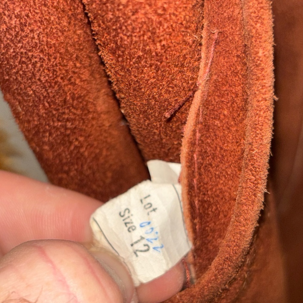 Vintage INSANE GORGEOUS  Rust Colored shearling sheepskin princess coat Size 12​ - Picture 12 of 12